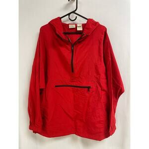 L.L. BEAN 90s Vintage Mountain Classic Nylon Windbreaker Jacket in Red Men's L